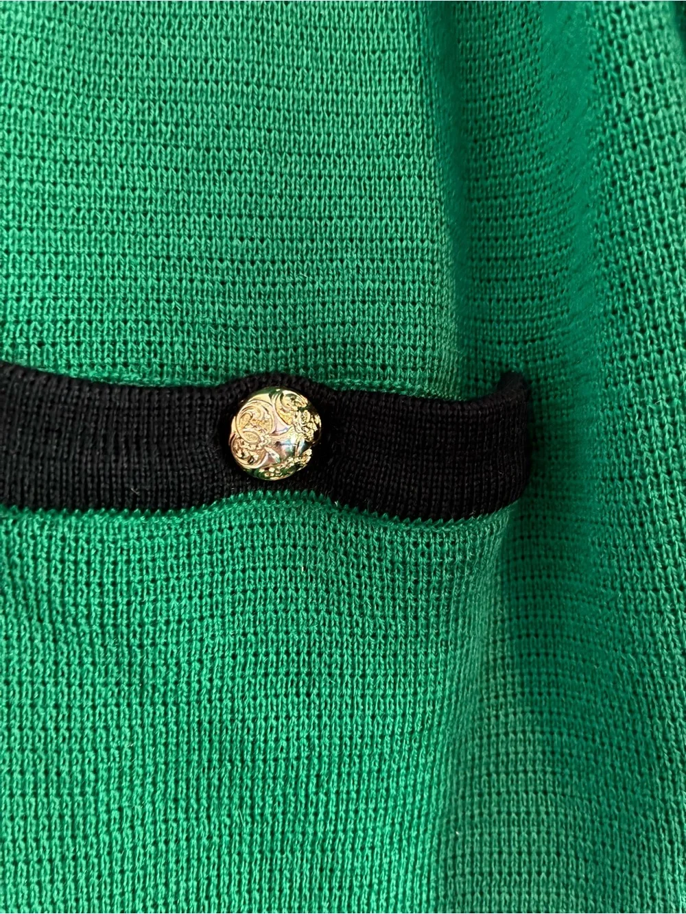 Vintage Jaeger Green Wool Cardigan Womens Size Large